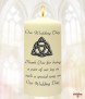 Trinity Knot Silver Wedding Candles (Ivory) - Click to Zoom