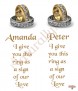 Wedding Gold Rings Wedding Candles (Ivory) - Click to Zoom