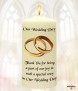 Elegant Gold Rings Wedding Candles (Ivory) - Click to Zoom