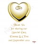 Heart & Rings Silver Wedding Candles (White) - Click to Zoom