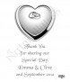 Heart & Rings Silver Wedding Candles (White) - Click to Zoom