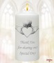 Claddagh Heart Wedding Candles (White) - Click to Zoom