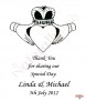 Claddagh Heart Silver Wedding Candles (Ivory) - Click to Zoom