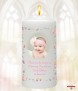 Stars & Hearts Pink Christening Favour (White) - Click to Zoom