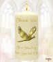 Love & Dove Gold Wedding Candles (Ivory) - Click to Zoom