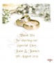 White Flowers & Rings Wedding Candles (Ivory) - Click to Zoom