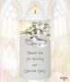 White Flowers & Rings Wedding Candles (White) - Click to Zoom