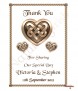 Celtic Heart Gold Wedding Candles (White) - Click to Zoom