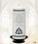 Trinity Knot Silver Wedding Candles (White) - Click to Zoom
