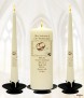 Rings & Pen Wedding Candles (Ivory) - Click to Zoom