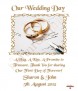 Rings & Pen Wedding Candles (Gold&White) - Click to Zoom