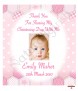 Dots & Ribbons Pink Photo Christening Favour (White) - Click to Zoom