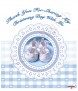 Booties Lace & Gingham Blue Christening Favour (White) - Click to Zoom