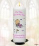 Feather Baby Christening Candle (White/Ivory) - Click to Zoom