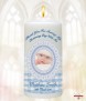 Booties Lace & Gingham Blue Photo Christening Favour (White) - Click to Zoom