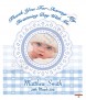 Booties Lace & Gingham Blue Photo Christening Favour (White) - Click to Zoom