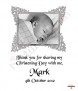 Christening Hands Black Photo Christening Candle (White/Ivory) - Click to Zoom