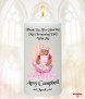 Pink Ribbon Photo Christening Candle (White/Ivory) - Click to Zoom