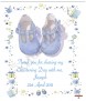Booties Stars and Hearts Blue Christening Candle (White/Ivory) - Click to Zoom