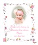 Stars and Hearts Pink Photo Christening Candle (White/Ivory) - Click to Zoom