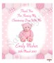 Dots and Ribbons Teddy Pink Christening Candle (White/Ivory) - Click to Zoom