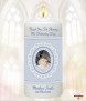 Lace and Feet Blue Christening Candle (White/Ivory) - Click to Zoom