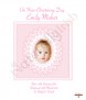 Lace and Photo Pink Christening Candle (White/Ivory) - Click to Zoom