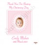 Lace and Photo Pink Christening Candle (White/Ivory) - Click to Zoom