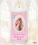 Butterfly Pink Christening Candle (White/Ivory) - Click to Zoom