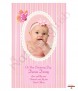 Butterfly and Photo Pink Christening Candle (White/Ivory) - Click to Zoom