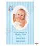 Butterfly and Photo Blue Christening Candle (White/Ivory) - Click to Zoom