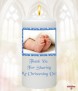 Elegant Frame and Feet Blue Christening Candle (White/Ivory) - Click to Zoom