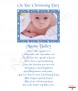 Elegant Frame and Photo Blue Christening Candle (White/Ivory) - Click to Zoom
