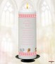 Girl Jungle and Photo Christening Candle (White/Ivory) - Click to Zoom