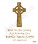 Holy Cross Gold Christening Candle (White/Ivory) - Click to Zoom