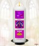 Modern BCC Pink Christening Candle (White/Ivory) - Click to Zoom
