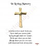 Gold Cross Memorial Candle (white/ivory) - Click to Zoom