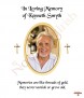 Gold Cross and Photo Memorial Candle (white/ivory) - Click to Zoom