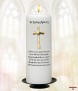 Gold Cross and Photo Memorial Candle (white/ivory) - Click to Zoom