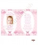 Dots and Ribbons Photo Pink Christening Candle (White/Ivory) - Click to Zoom