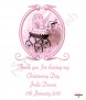 Vintage Pink Frame Pram Christening Candle (White/Ivory) - Click to Zoom