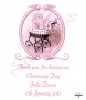 Pink Vintage Frame Pram Christening Favour (White) - Click to Zoom