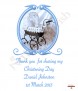 Vintage Blue Frame Pram Christening Candle (White/Ivory) - Click to Zoom