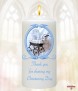 Vintage Blue Frame Pram Christening Candle (White/Ivory) - Click to Zoom