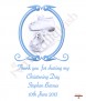 Vintage Blue Frame Shoes Christening Candle (White/Ivory) - Click to Zoom