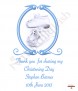 Vintage Blue Frame Shoes Christening Candle (White/Ivory) - Click to Zoom