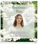 White Flowers and Photo Memorial Candle (white/ivory) - Click to Zoom