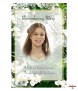 White Flowers and Photo Memorial Candle (white/ivory) - Click to Zoom