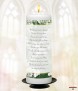 White Flowers and Photo Memorial Candle (white/ivory) - Click to Zoom