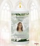 White Flowers and Photo Memorial Candle (white/ivory) - Click to Zoom